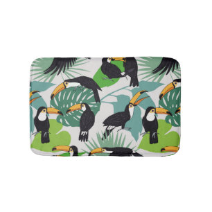 Toucan Vogel: Palmbladeren Patroon Badmat