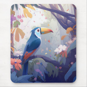 Toucan Vogelportret Dierenschilderij Wildlife Free Muismat
