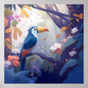 Toucan Vogelportret Dierenschilderij Wildlife Free Poster