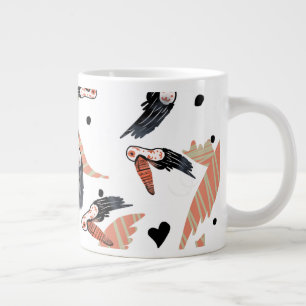 Toucan Vogels Zomer Tropisch Groen Kunst Extra Grote Beker
