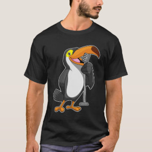 Toucan voor muziek met microfoon t-shirt