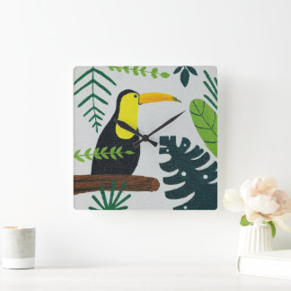 Toucan Wandklok Vierkante Klok