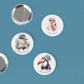 Toucan Winter Vibes, aangepast Ronde Button 3,2 Cm