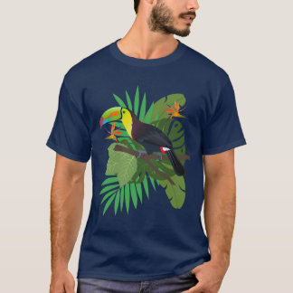 Toucan with leaves t-shirt