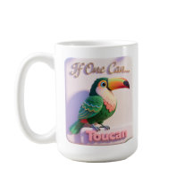 Toucan woordspeling motivatie grappige 3D kunst