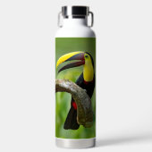 Toucan zittend op de tak in het bos waterfles (Voorkant)