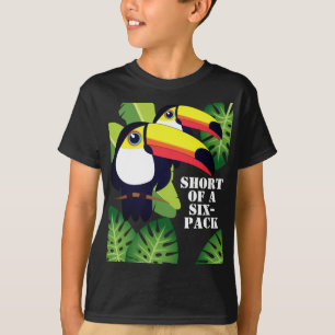 Toucanen kort van een sixpack [aangepaste tekst] t-shirt