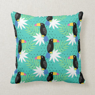 Toucanen Op Teal Kussen
