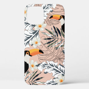 Toucanen, palmbladeren voor grafische doeleinden, iPhone 12 hoesje