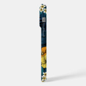 Toucans and tropical flora, blue, yellow, oranje iPhone hoesje (Linkerkant)