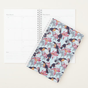 Toucans Avec Fleurs Exotiques