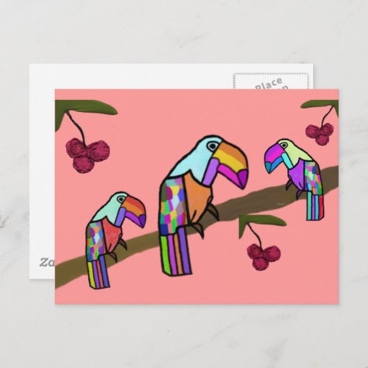 Toucans-Briefkaart Briefkaart (Voorkant / Achterkant)
