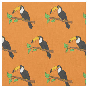 Toucans Cute Birds Stof