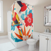 Toucans dans le paradis Tropical art rideau de dou (En situation)