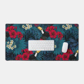 Toucans et flore tropicale, verte et rouge (Clavier et souris)