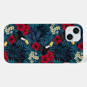 Toucans et flore tropicale, verte et rouge (Verso Horizontal)