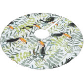  Toucans groen blad patroon Kerstboom Rok (Gekanteld)