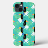 Toucans op Blauwgroen Case-Mate iPhone Case (Achterkant)
