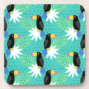 Toucans op Blauwgroen Drankjes Onderzetter