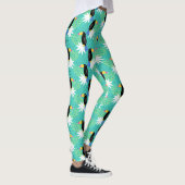 Toucans op Blauwgroen Leggings (Rechts)