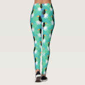 Toucans op Blauwgroen Leggings (Achterkant)