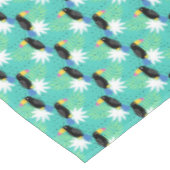 Toucans op Blauwgroen Tafelkleed (Gekanteld)