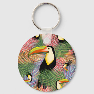 Toucans op het Oerwoud Exotic Summer Pattern Sleutelhanger