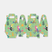 Toucans & parrotts bedankdoosjes (Uitgevouwen)