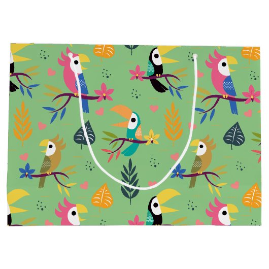 Toucans & parrotts groot cadeauzakje (Achterkant)