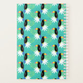 Toucans sur Turquoise | Monogramme (Dos)