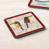 Toucans sur un ensemble de Dessous de verre (Côté gauche)