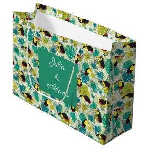 Toucans White Gift Bag Groot Cadeauzakje