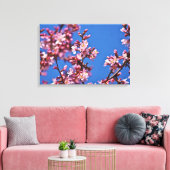 Touch Blue Japans Cherry Blossom Canvas Afdruk (Insitu (Woonkamer))