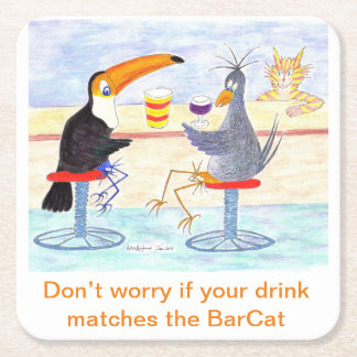 Touch & Crow Beer Mat Vierkante Kartonnen Onderzetter