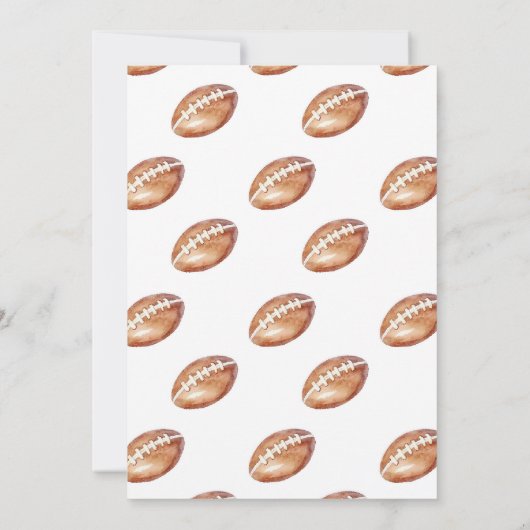 Touch Down Football Boy Verjaardag Kaart (Achterkant)
