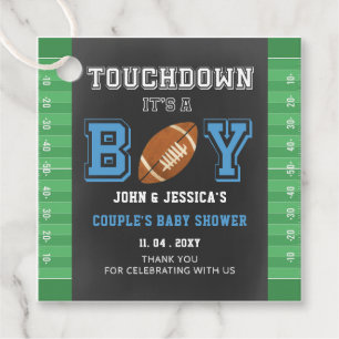 Touch Down It Een Boy Football Baby shower Party Bedankjes Labels