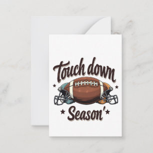 Touch Down Season Fantasy Football Rugby Gift Notitiekaartje