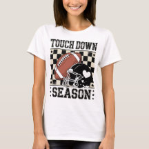 Touch Down Season Football Helmet & Ball Checkered