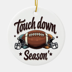 Touch Down Seizoen Fantasy Football Rugby Cadeau Keramisch Ornament