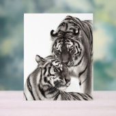 Touch - Oeuvre originale de tigre peinte à la main (Neutre)