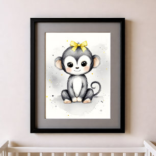 Touch of Color Kinderkamer Jungle Dieren Aap Poster