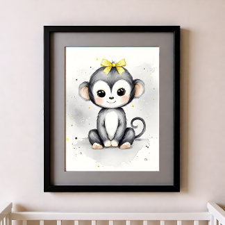 Touch of Color Kinderkamer Jungle Dieren Aap Poster