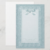 Touch of Lace - Blauw Briefpapier (Voorkant / Achterkant)