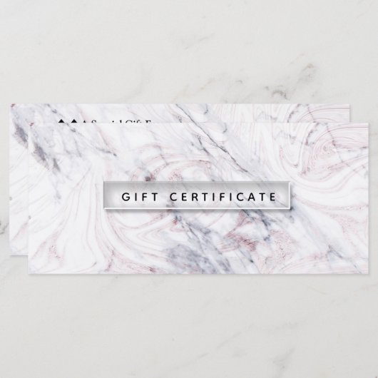 Touch of Roos White & Grey Marble Gift Certificate (Voorkant / Achterkant)