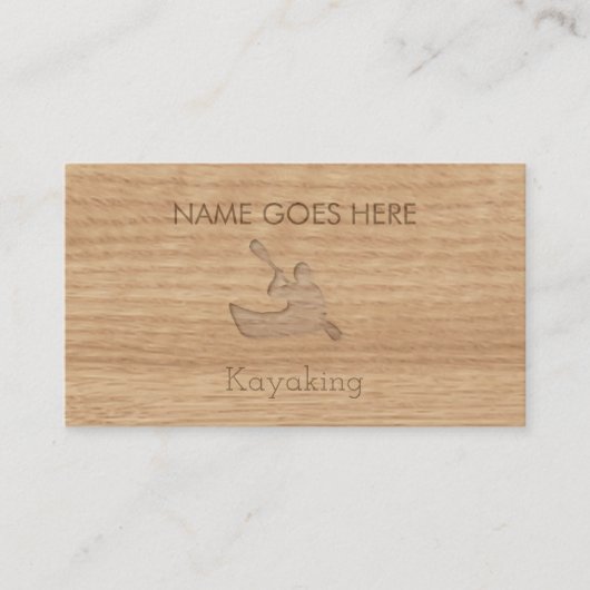 "Touch Wood" Kayaking Visitekaartjes (Voorkant)