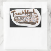 Touch Wood Rechthoekige Sticker (Tas)