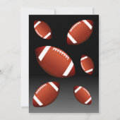 Touchdown American Football Ball Sportverjaardag Kaart (Achterkant)