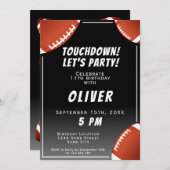 Touchdown American Football Ball Sportverjaardag Kaart (Voorkant / Achterkant)