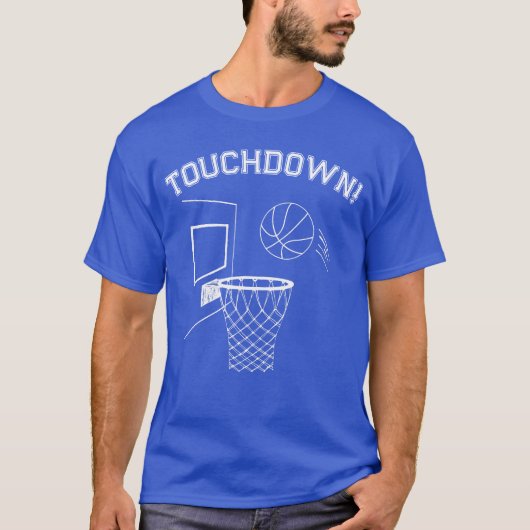 "Touchdown!" Basketbal T-shirt (Voorkant)