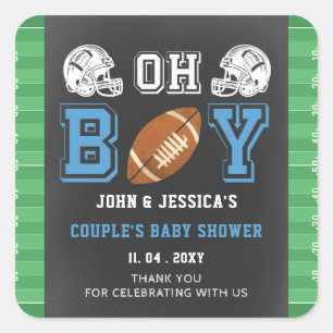 Touchdown Boy Voetbal Vierkante Sticker